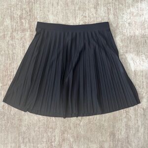 Navy Blue Pleated Skirt
